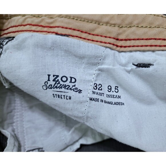 Izod Cargo Shorts Mens 32 Gray Safari Utility Pockets Outdoor Work Ripstop Fish - Picture 3 of 9